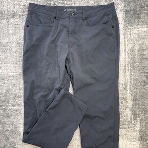 Western Rise AT Slim Pants Men 35 Slate Gray Stretch Nylon Canvas Hike Trekking